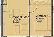 Günstige 2-Zimmer-Neubauwohnung mit großer LOGGIA (5,54m²) nahe Akademiepark