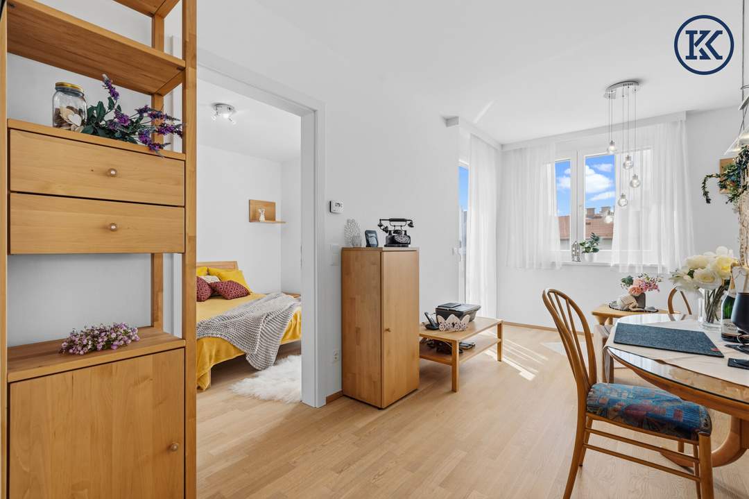Helle 2-Zimmer-Wohnung mit Balkon in guter Lage – optionaler Garagenplatz