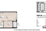 TOPLAGE und ERSTBEZUG: Straßenseitige, moderne 2-Zimmerwohnung mit Loggia! Besichtigung ab Februar 2025 möglich!