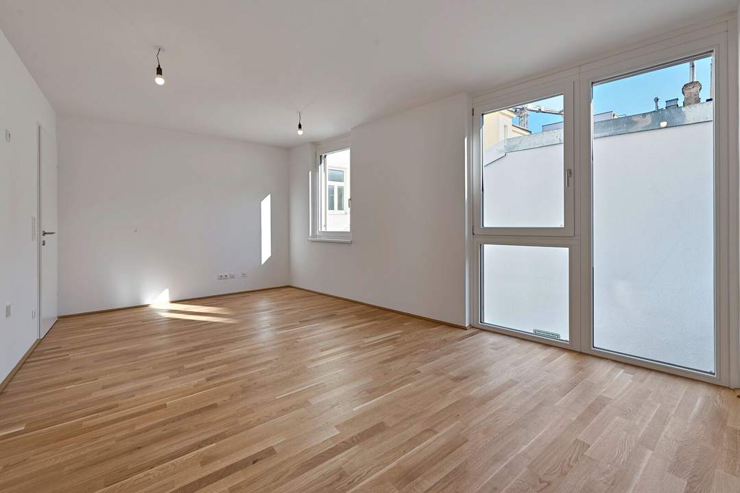 NEU >> moderne 2-Zimmer Wohnung mit hofseitigem Südwest Balkon >> Nähe Alte Donau, Bahnhof Floridsdorf