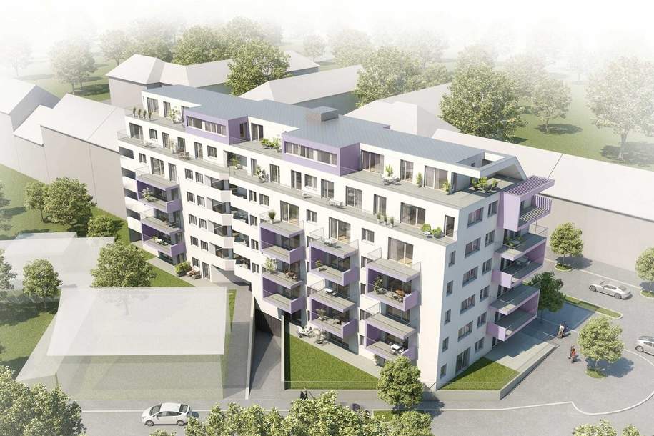2-Zimmer-Neubauwohnung inkl. Loggia, Komplettküche und Kellerabteil nahe Bahnhof Floridsdorf/ LS84 Top 35, Wohnung-miete, 799,99,€, 1210 Wien 21., Floridsdorf
