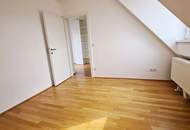 FERNBLICK, DACHGESCHOSS, 59 m2 Maisonette mit 13 m2 Terrasse, 2 Zimmer, Komplettküche, Duschbad, Parketten, Speckbachergasse