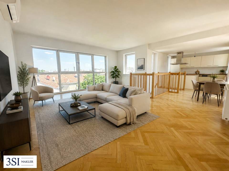 Willkommen in der Oswaldgasse: 3-Zimmer - Dachterrasse - Einzigartige Wohnküche - Lichtdurchflutete Maisonette-Wohnung - Großzügige Raumaufteilung