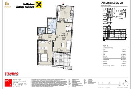 1140 Wien - Ameisgasse, Trendige 2+3 Zimmer-Neubauwohnungen, Wohnung-kauf, 483.400,€, 1140 Wien 14., Penzing