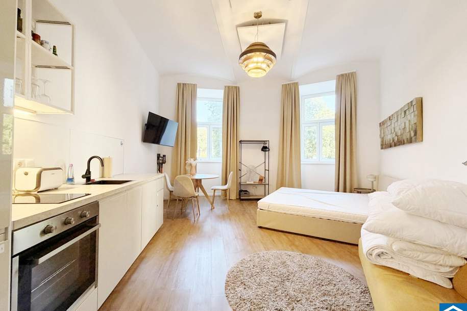 Stilvolles Studio-Apartment in Bestlage am Augarten und Donaukanal, Wohnung-kauf, 190.000,€, 1020 Wien 2., Leopoldstadt