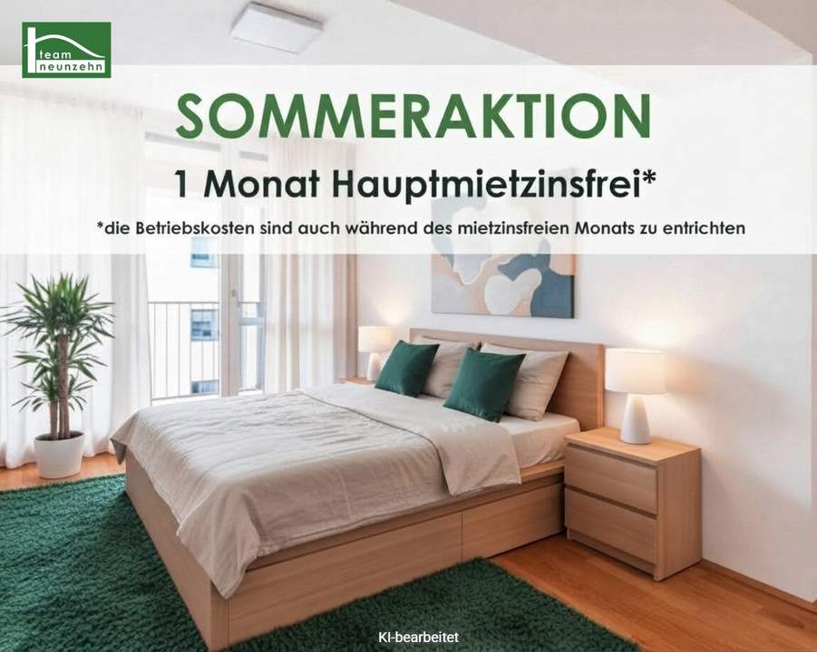 Gut geschnittene 3-Zimmer-Wohnung mit Freifläche in verkehrsberuhigter Lage in Favoriten