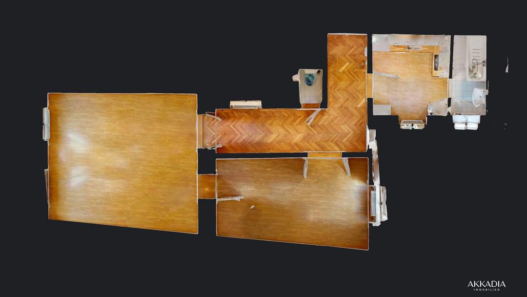 Renovierte 2-Zimmer-Wohnung – zentral begehbar & unbefristete Miete