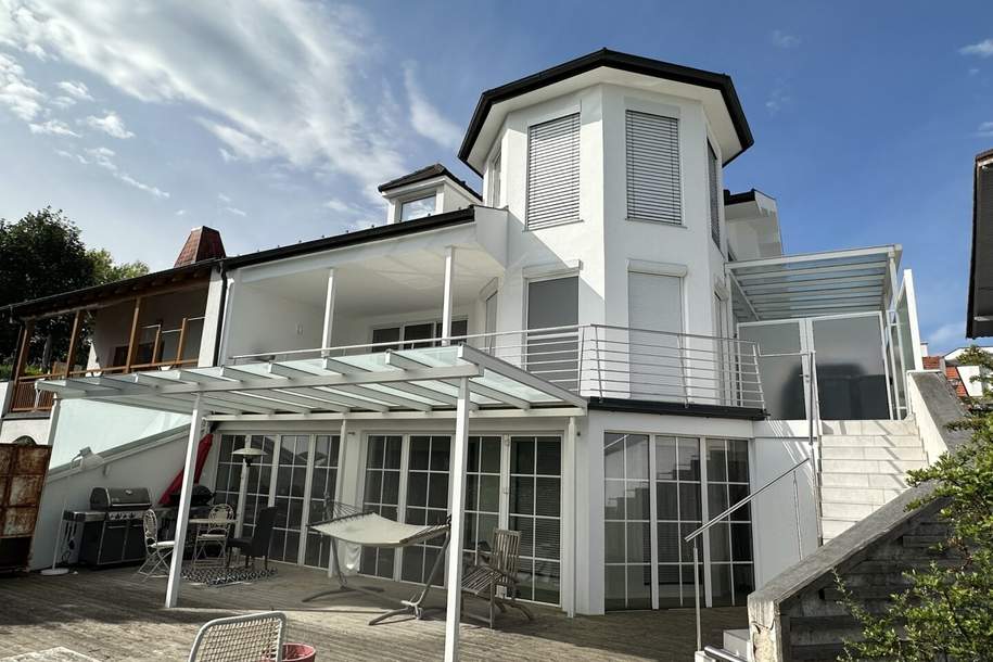 UFERPARZELLE – Großzügiges Seehaus mit Gästewohnung & Sauna auf Pachtgrund zu verkaufen, Haus-kauf, 299.000,€, 7201 Mattersburg