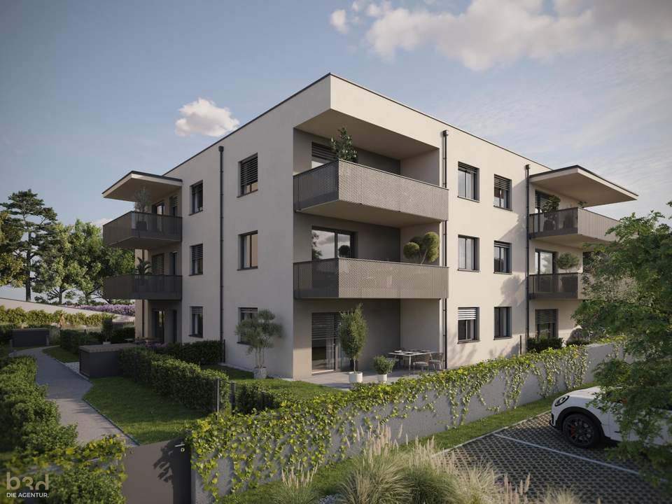 Smart geschnitte 3-Zimmer-Wohnung mit privatem Garten