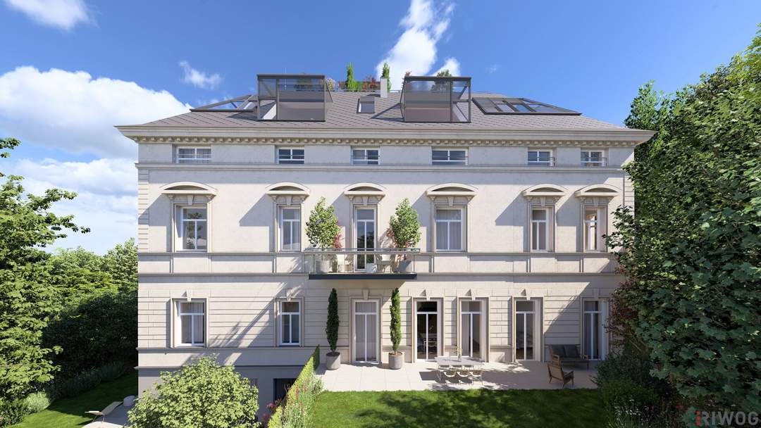 RESIDIEREN WIE IM SCHLOSS | 5 Zimmer Stilaltbauwohnung mit ca. 4,30m Raumhöhe | ca. 11m² Balkon geplant &amp; Parkplatz | sanierungsbedürftig