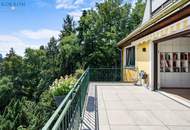 Ankommen und Wohlfühlen - Morgenkaffee am Balkon mit herrlichem Fernblick über die Donau