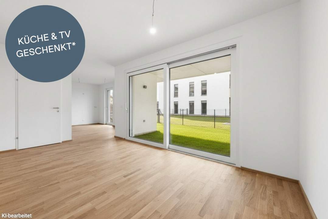 PROVISIONSFREI! Lichtdurchflutete 2-Zimmer-Wohnung mit Garten | Ideal geschnitten für viel Raum | Bezugsfertig