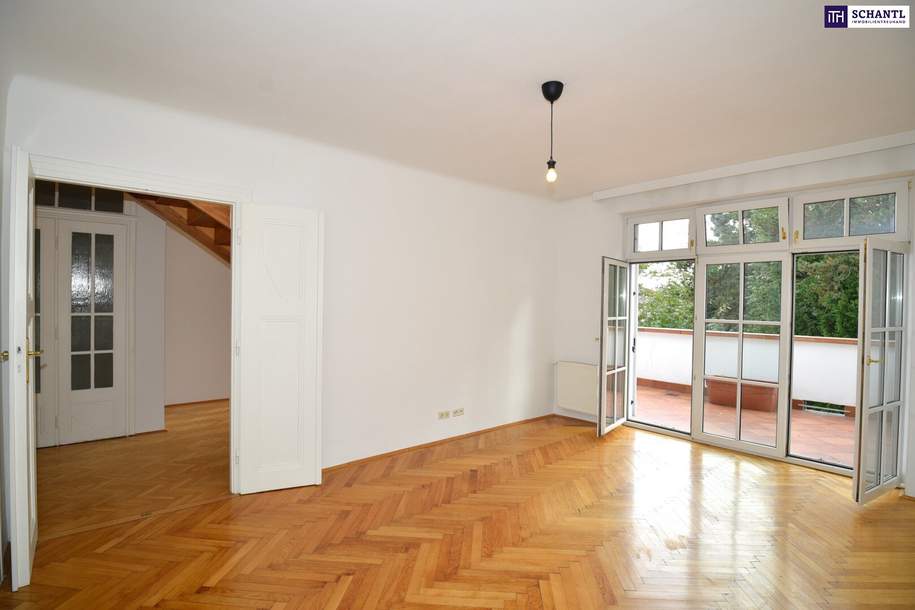 Großzügige Villenmaisonette beim Pötzleinsdorfer Schlosspark ++ Terrasse mit Garten- und Stadtblick + Garagenplatz, Wohnung-miete, 3.500,00,€, 1180 Wien 18., Währing