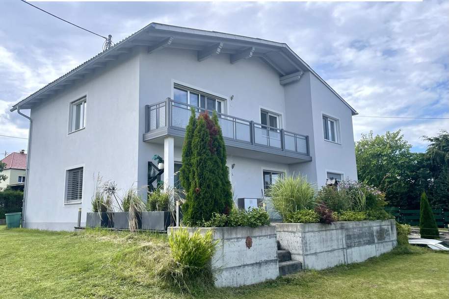 Wohnen &amp; Wohlfühlen – Modernes Haus mit Gartenidylle für zwei Familien, Haus-kauf, 399.000,€, 4491 Linz-Land