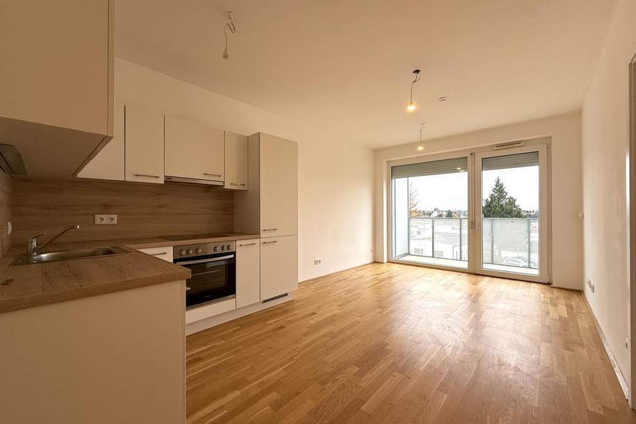 Günstige Neubauwohnung mit MEGA-SÜD-BALKON (11,64m²) nahe Akademiepark, Wohnung-miete, 725,00,€, 2700 Wiener Neustadt(Stadt)