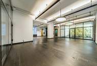 Hochwertig ausgestattetes Loftbüro auf zwei Ebenen mit Terrasse beim Naschmarkt zu mieten