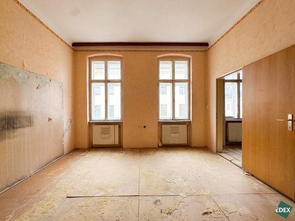 Sanierungsbedürftige 2-Zimmer-Altbauwohnung mit Potenzial nahe dem Clemens-Hofbauer-Park