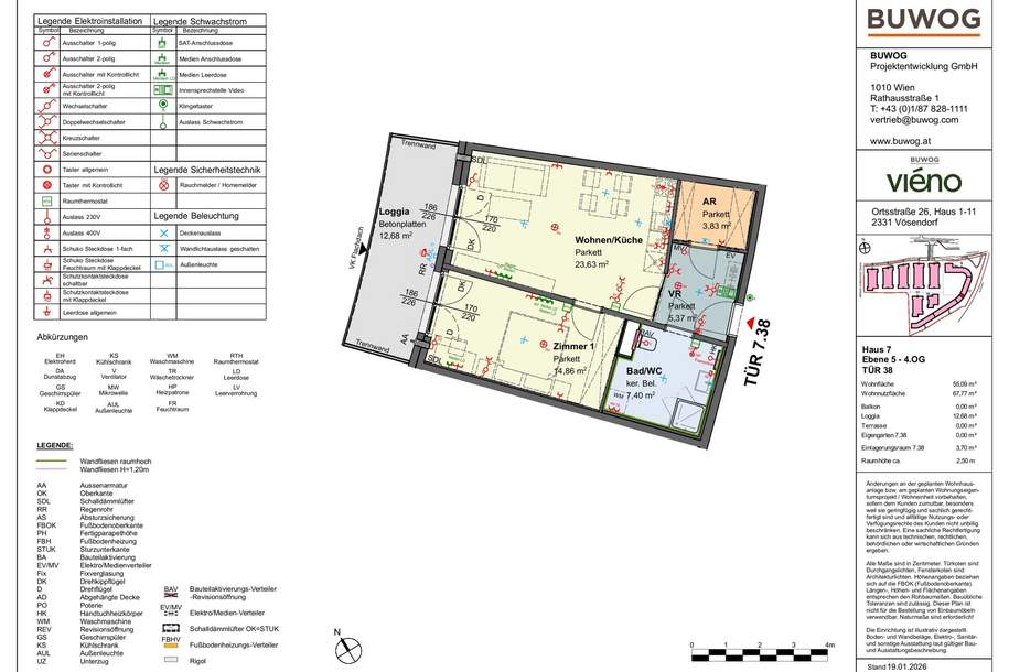 viéno - ERSTBEZUG: Freundliche 2-Zimmer-Wohnung mit LOGGIA ab 11/2026, provisionsfrei vom Bauträger, Wohnung-miete, 1.296,37,€, 2331 Mödling