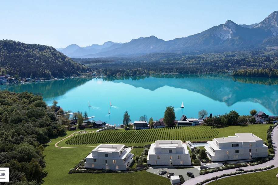 Luxuriöse Seeimmobilie am Faaker See: Exklusive Wohnung mit Privatstrand, Pool und eigenem Garten, Wohnung-kauf, 3.178.000,€, 9500 Villach(Stadt)