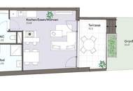 Neubau Erstbezug | Charmante 2-Zimmer-Gartenwohnung mit Terrasse| inkl. 2 Garagenplätze TOP 6