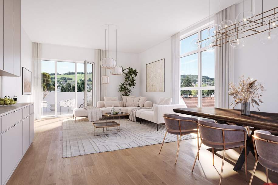 Panorama Terrassenresidenz über den Dächern von Klosterneuburg, Wohnung-kauf, 1.013.000,€, 3400 Tulln