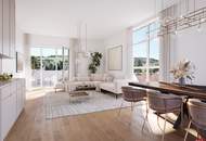 Panorama Terrassenresidenz über den Dächern von Klosterneuburg