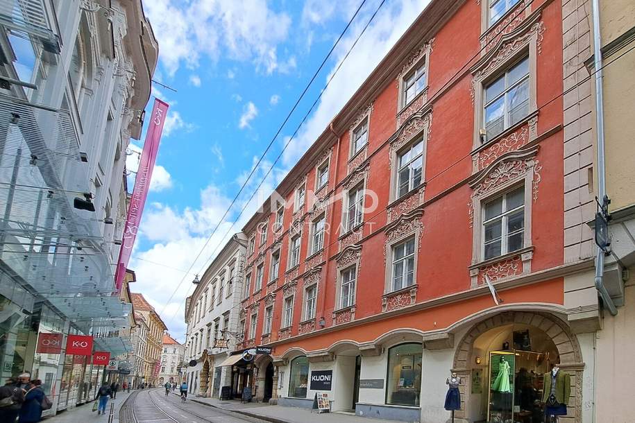 Charmante 1-Zimmer Altbau- Wohnung in Graz, 57m² | Sackstraße 14 Top 13, Wohnung-miete, 759,14,€, 8010 Graz(Stadt)