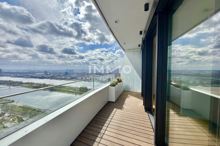 39. Etage inkl. Sonnenaufgang: DANUBEFLATS: Your New Home (Pool, Fitness and Wellness), Wohnung-miete, 1.600,00,€, 1220 Wien 22., Donaustadt