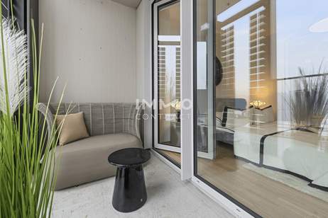 City-Studio im DC Tower 2 mit 10 m² Loggia und Fernblick, Wohnung-miete, 1.100,00,€, 1220 Wien 22., Donaustadt