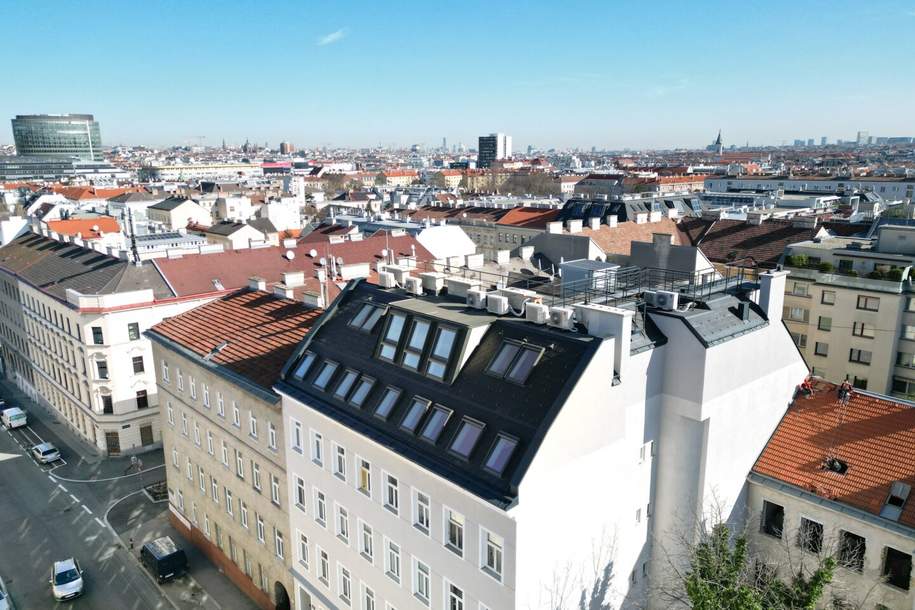 BEZUGSFERTIG // 3 Zimmer DG-Wohnung mit Balkon auf einer Ebene // Klima, Luft-Wärme-Pumpe, Außenbeschattung (Top 22), Wohnung-kauf, 599.000,€, 1120 Wien 12., Meidling