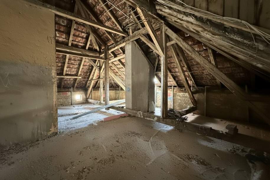 Ihr Projekt über den Dächern Wiens – Rohdachboden – realisierbare 419 m² Nutzfläche, Wohnung-kauf, 404.000,€, 1100 Wien 10., Favoriten