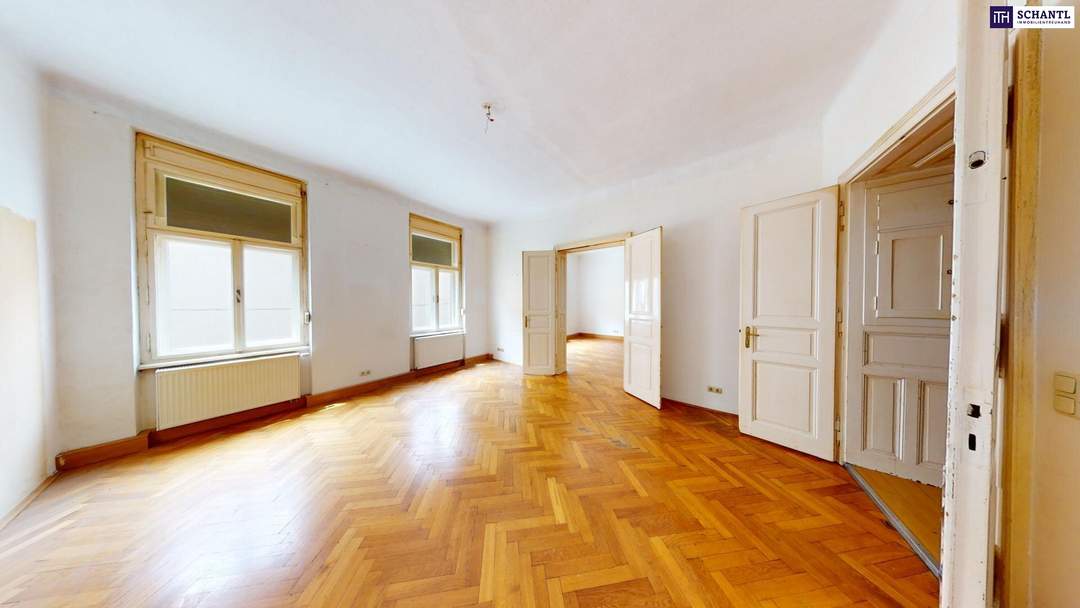 ALTBAU AT ITS BEST: Mitten in St. Leonhard in der Nähe der TU Graz! 4 Zimmer, Innenhofbalkon &amp; wunderschöner Fischgrätparkett - gleich anfragen und begeistern lassen!