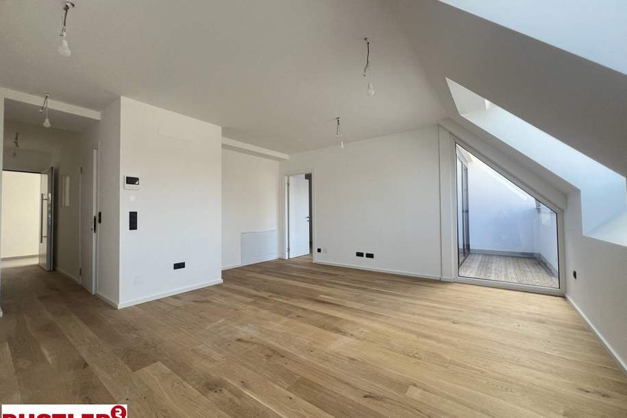 Top moderne DG-Wohnung mit Terrasse & Fernblick - klimatisiert | Erstbezug am Reinlpark, Wohnung-kauf, 379.000,€, 1150 Wien 15., Rudolfsheim-Fünfhaus