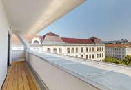 Modernes Wohnen - Weitblick im DG mit Loggia nahe Millennium City