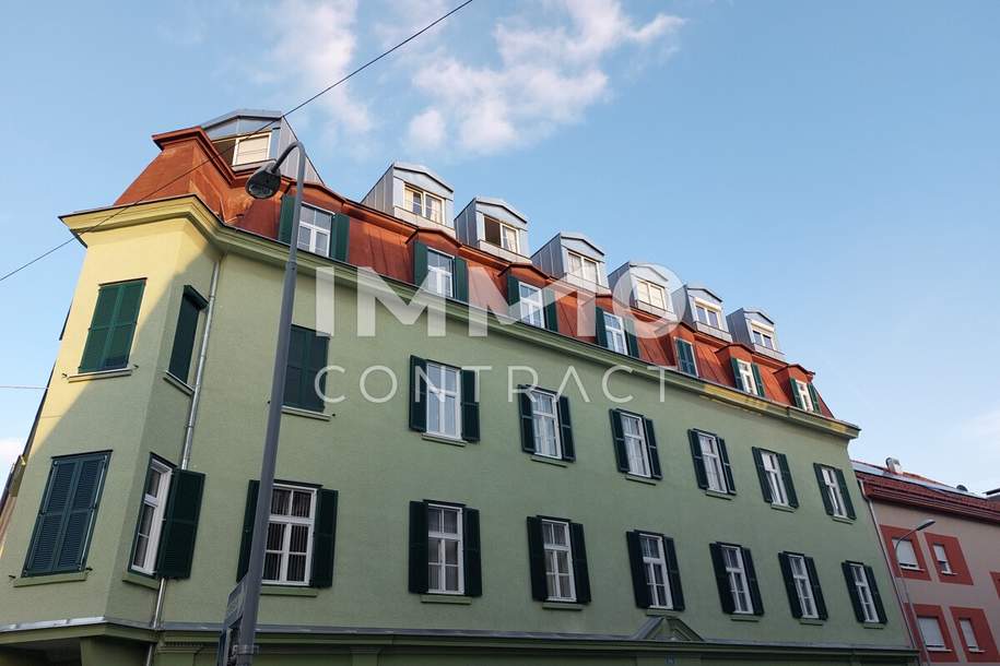 NEUBAUGASSE NAHE LENDPLATZ: SONNIGE MÖBLIERTE SINGLE DG-GARCONNIERE UM € 499,-- inkl. BK, Wohnung-miete, 499,00,€, 8020 Graz(Stadt)