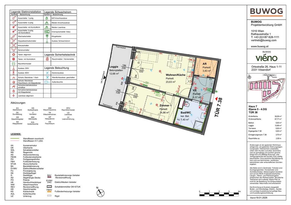 viéno - ERSTBEZUG: Freundliche 2-Zimmer-Wohnung mit LOGGIA ab 11/2026, provisionsfrei vom Bauträger