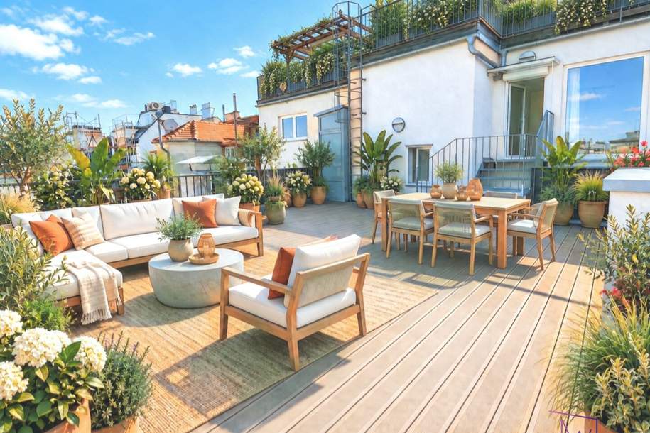 Penthouse über Wien | Lift direkt in die Wohnung | 136 m² Terrassen, Wohnung-kauf, 1.480.000,€, 1050 Wien 5., Margareten