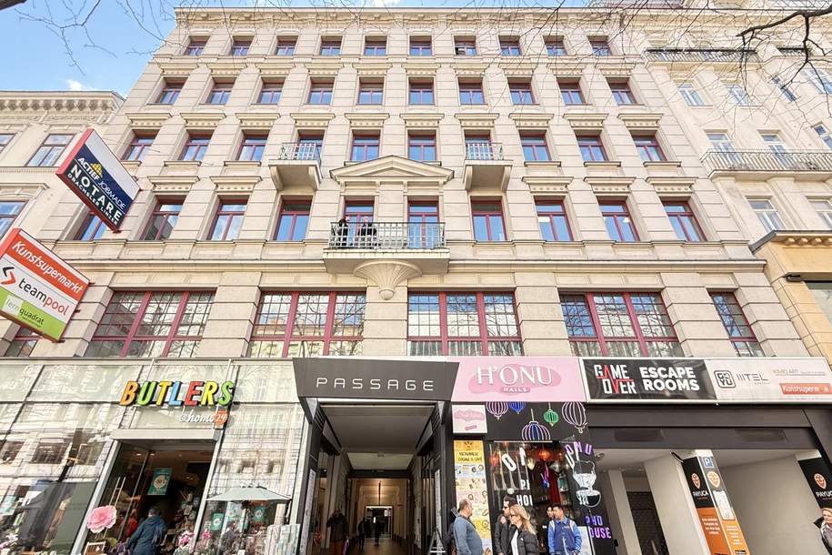 Geschäftslokal in frequentierter Passage auf der Mariahilfer Straße in unmittelbarer U3-Nähe, Gewerbeobjekt-miete, 3.188,64,€, 1060 Wien 6., Mariahilf