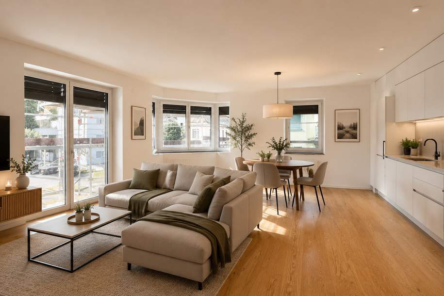 Klagenfurt - Waidmannsdorfer Straße 9. Erstbezug: 4-Zi. Wohnung mit Balkon, Wohnung-miete, 1.861,66,€, 9020 Klagenfurt(Stadt)