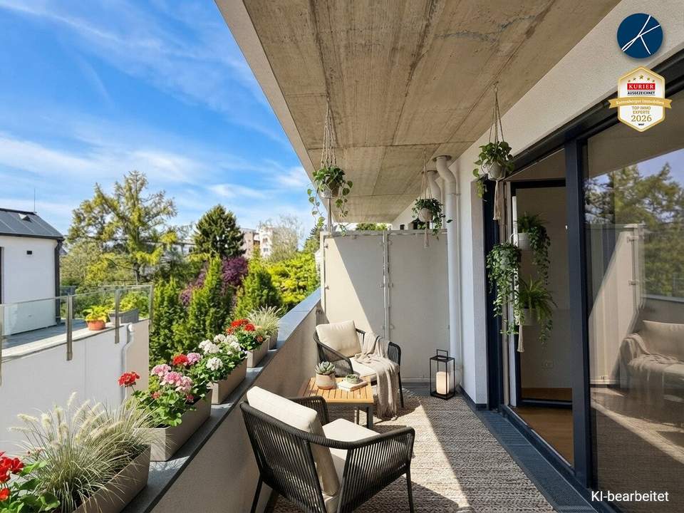 Erstbezug: Helle 3-Zimmer Wohnung mit zwei Balkonen