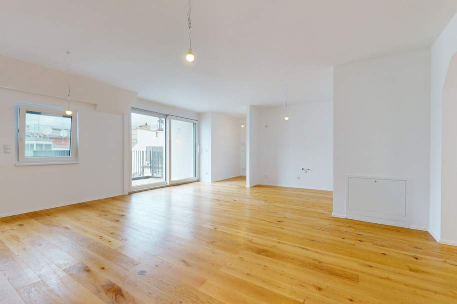 First occupancy! Modern top floor flat with open space in a quiet location, Wohnung-kauf, 764.596,€, 1050 Wien 5., Margareten