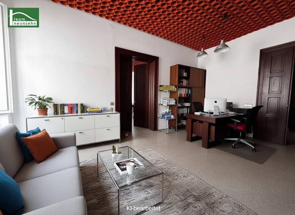 Arbeiten mit Atmosphäre: Altbaujuwel mit Mid-Century-Flair