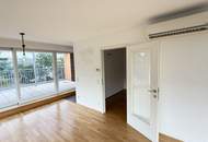 Freifläche auf zwei Terrassen mit Schönbrunnblick und Blick auf Steinhofkirche: neu sanierte und klimatisierte 2-Zimmer-Wohnung!