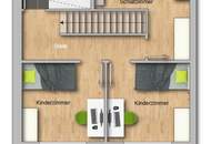Modernes Plus-Energie-Reihenhaus in Massivholzbauweise