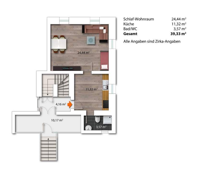 39 m² Wohnung in TOP-Lage von Kaindorf an der Sulm – inklusive Carport Top 103/2 