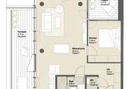 UNBEFRISTETE 2 Zimmer-Wohnung mit viel Freifläche