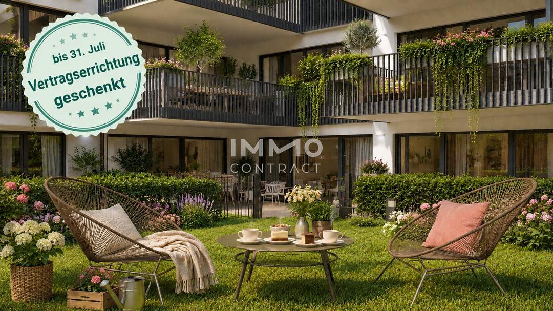 Parkseitiges Zweizimmer-Apartment mit Abendsonne (Neubau, Erstbezug)
