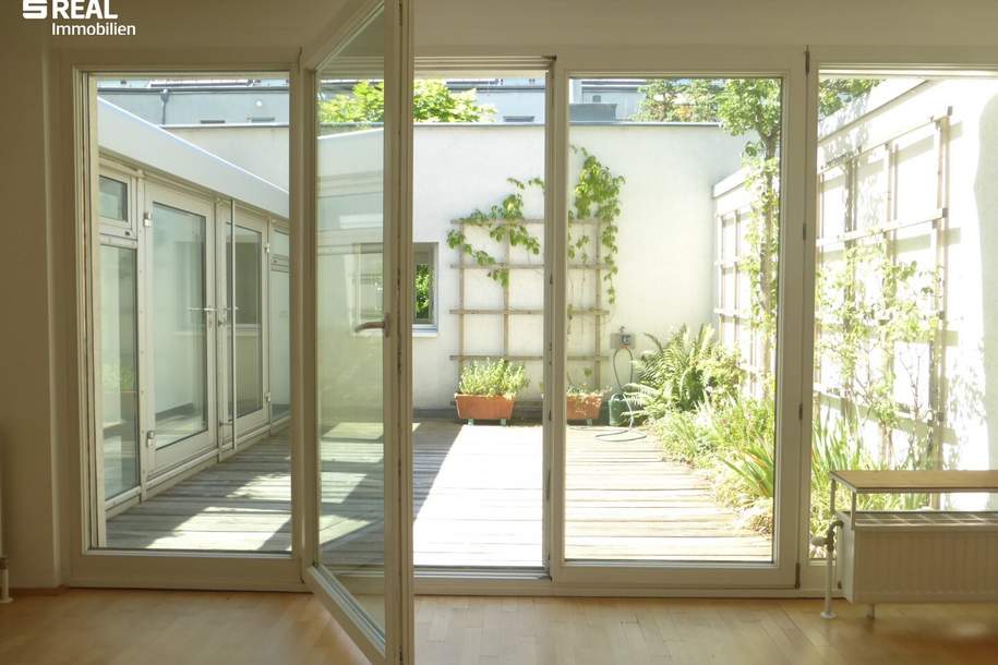 RARITÄT – ein ungewöhnliches Ensemble: Charmante Maisonette mit Patio und Studio/Kleinwohnung und Garagenplatz, Wohnung-kauf, 960.000,€, 1130 Wien 13., Hietzing