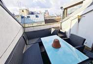 PROVISIONSFREI, HETZGASSE, gepflegtes 84 m2 Dachgeschoß mit Terrasse, 3 Zimmer, Komplettküche, WG-geeignet, Parketten, Fernblick