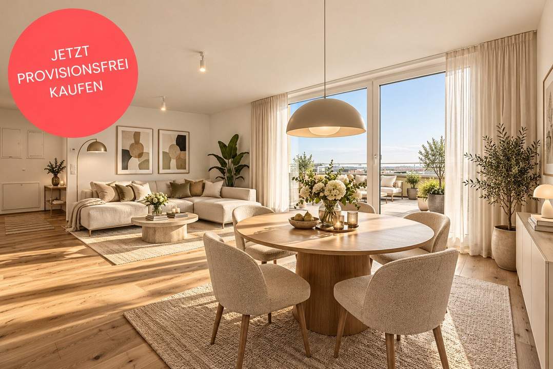 Nach Süden ausgerichtete 4-Zimmer-Dachgeschoßwohnung | Zwei Bäder, große Terrasse, Fernblick | Klimavorbereitung | Provisionsfrei